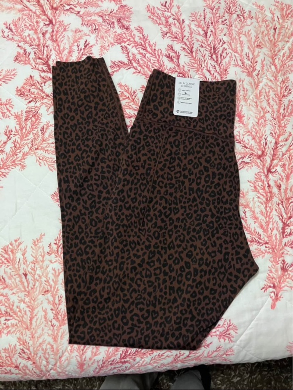 PINK Victoria's Secret Brown Leopard Print Leggings